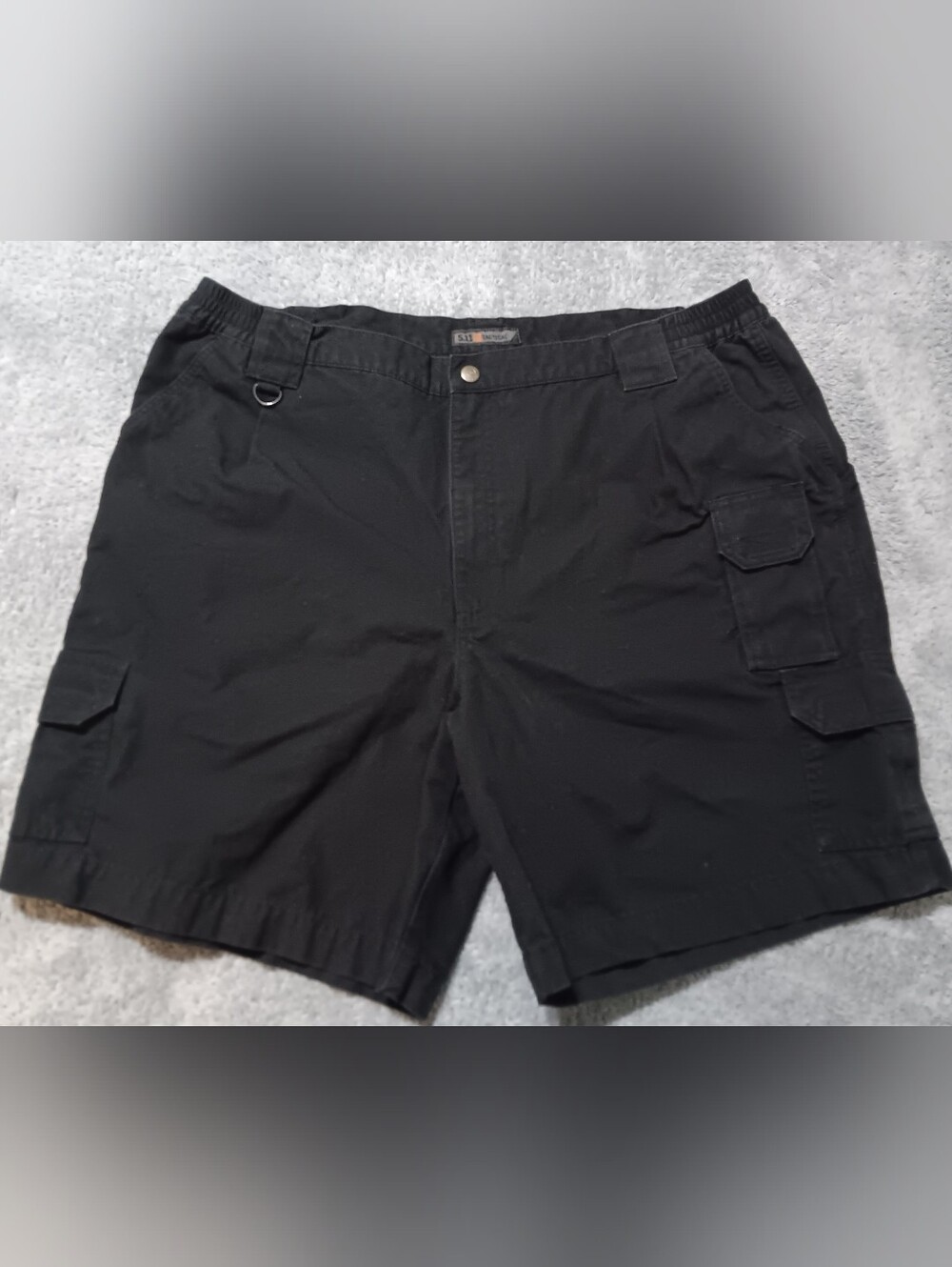 5.11 Mens Size 44 Tactical Shorts Black Cargo Utility Pockets Rugged Outdoor